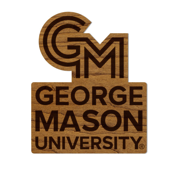 George Mason University Logo Magnet - Crafted from Cherry or Maple Wood - George Mason Patriots