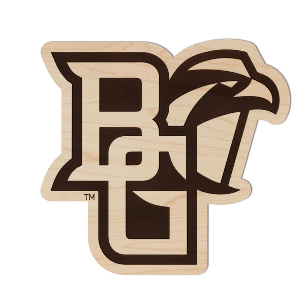 Bowling Green State University BG with Falcon Magnet - Crafted from Cherry or Maple Wood - BGSU Falcons