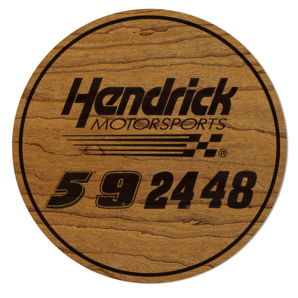 Hendrick Motorsports Drivers Wooden Coaster | Crafted from Cherry and Maple Wood | Made in USA | Officially Licensed by Hendrick Motorsports