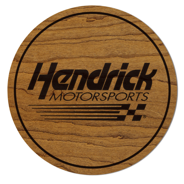 Hendrick Motorsports Wooden Coaster | Crafted from Cherry and Maple Wood | Made in USA | Officially Licensed by Hendrick Motorsports