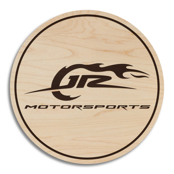 JR Motorsports Wooden Coaster  | Crafted from Cherry and Maple Wood | Made in USA | Officially Licensed by JR Motorsports
