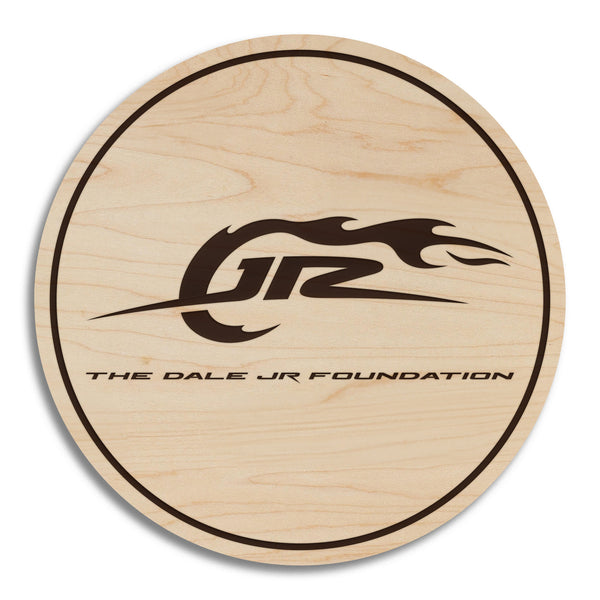 Dale Jr Foundation Wooden Coaster  | Crafted from Cherry and Maple Wood | Made in USA | Officially Licensed by JR Motorsports