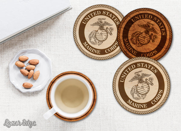Non Collegiate Item Coaster Marines Seal