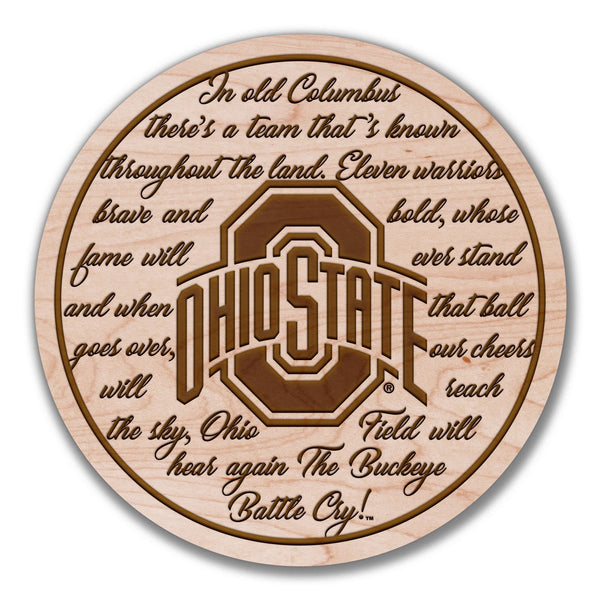 Ohio State Coaster Buckeye Battle Cry