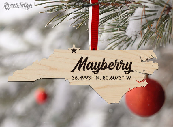 Mayberry NC, Coordinates Ornament