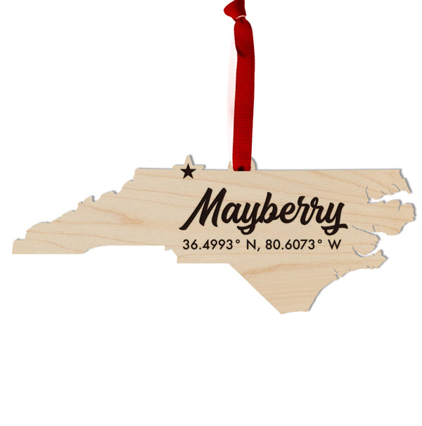 Mayberry NC, Coordinates Ornament