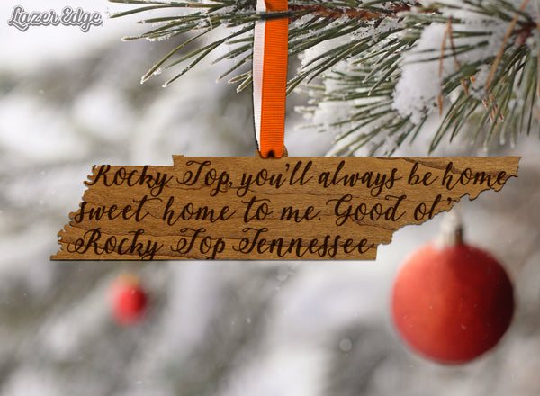 State Map Ornament Rocky Top TN