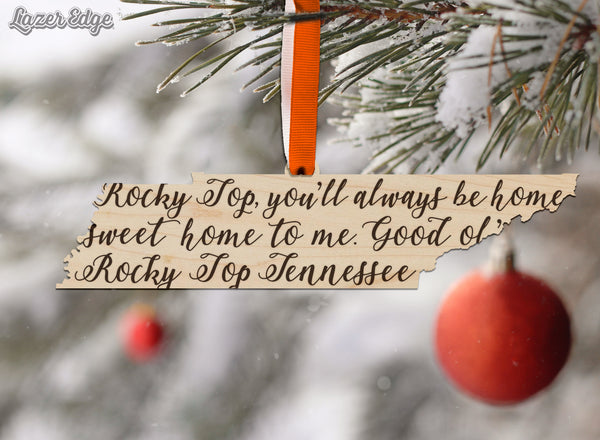 State Map Ornament Rocky Top TN