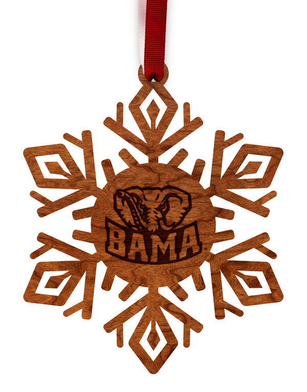 Alabama University Ornament Big Al Snowflake