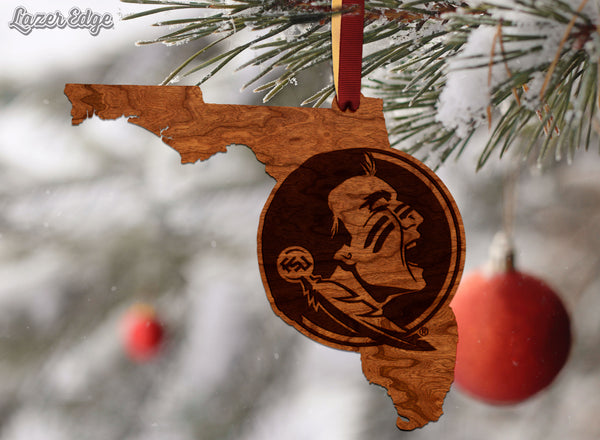 Florida State University Ornament Seminole on State
