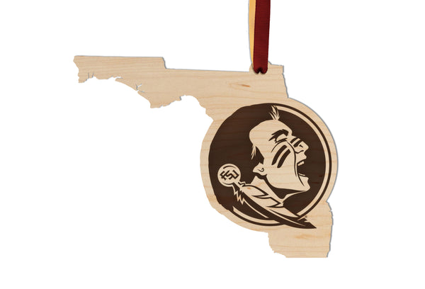 Florida State University Ornament Seminole on State
