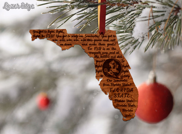 Florida State University Ornament FSU on State