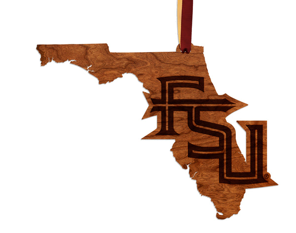 Florida State University Ornament FSU on State