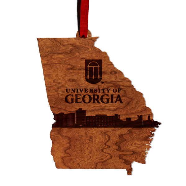 Georgia Ornament University of Georgia Academic Mark on Athens Skyline