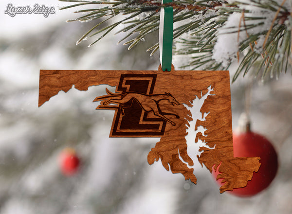 Loyola Maryland Ornament Block L on State