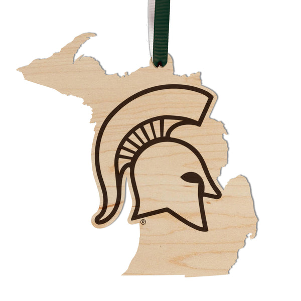Michigan State University Ornament Helmet on State