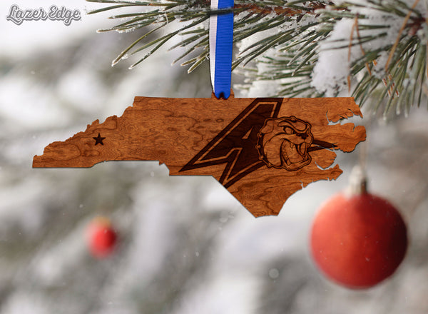 UNC Asheville Ornament Bulldog A on State