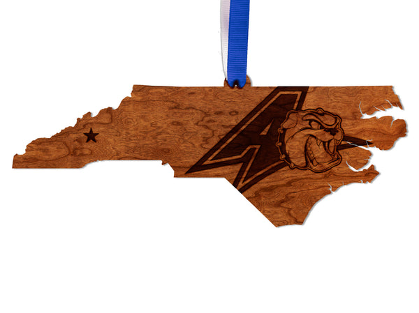 UNC Asheville Ornament Bulldog A on State
