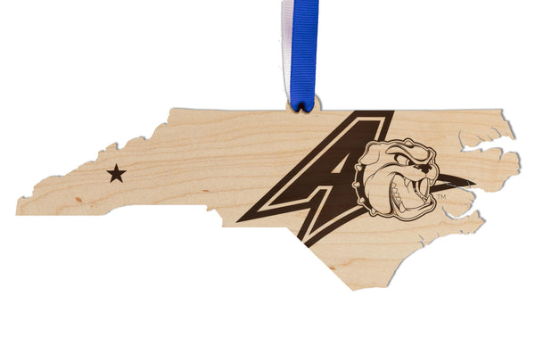 UNC Asheville Ornament Bulldog A on State