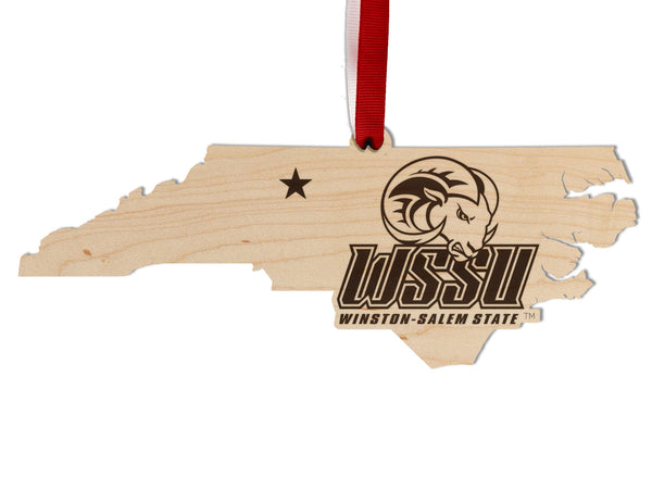 Winston Salem State Ornament Logo on State
