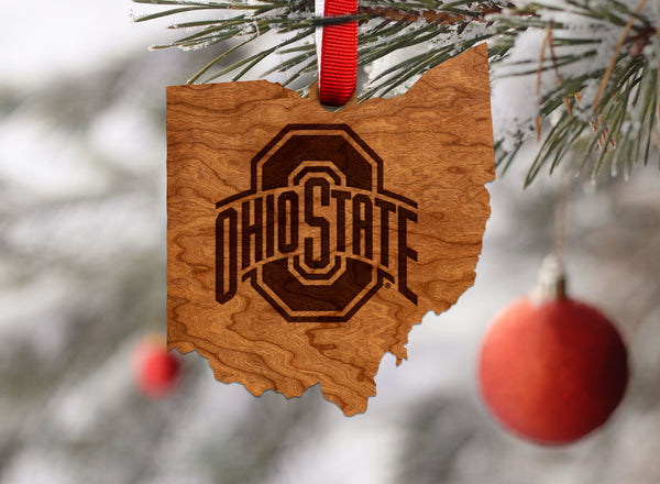 Ohio State Ornament Block O on State