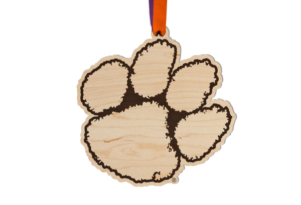 Clemson Ornament Clemson Tiger Paw