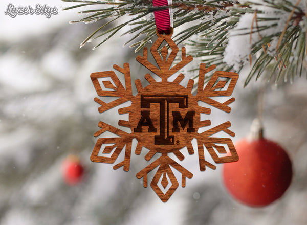 Texas A&M Ornament TAM Snowflake