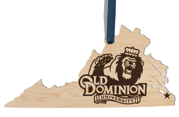 Old Dominion University Ornament Old Dominion University Monarch on State