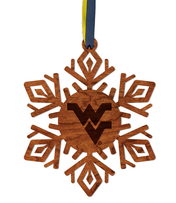West Virginia Ornament West Virginia Mountaineers WV Snowflake