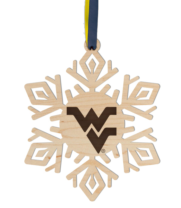 West Virginia Ornament West Virginia Mountaineers WV Snowflake