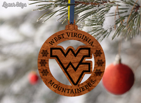 West Virginia Ornament West Virginia Moutaineers Circular WV