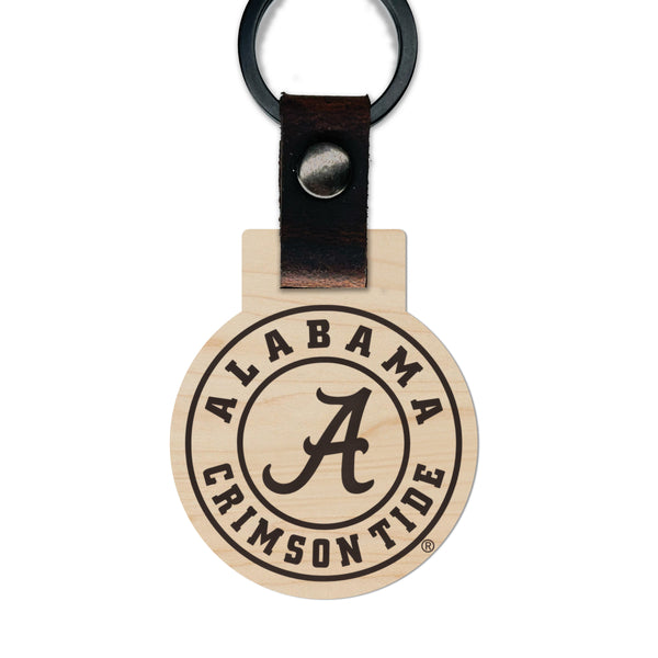 The University of Alabama Wooden Keychain