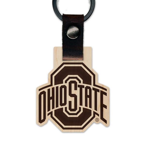 Ohio State Wooden Keychain