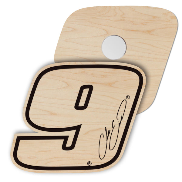 Chase Elliot #9 Wooden Magnet 2-Pack | Crafted from Cherry and Maple Wood | Made in USA | Officially Licensed by Hendrick Motorsport (Copy)