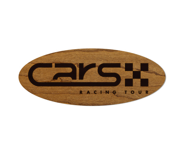 Cars Racing Tour Wooden Magnet | Crafted from Cherry and Maple Wood | Made in USA | Officially Licensed by JR Motorsport