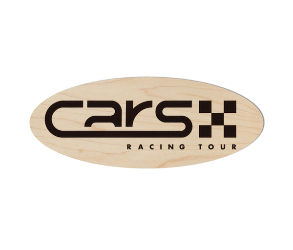 Cars Racing Tour Wooden Magnet | Crafted from Cherry and Maple Wood | Made in USA | Officially Licensed by JR Motorsport
