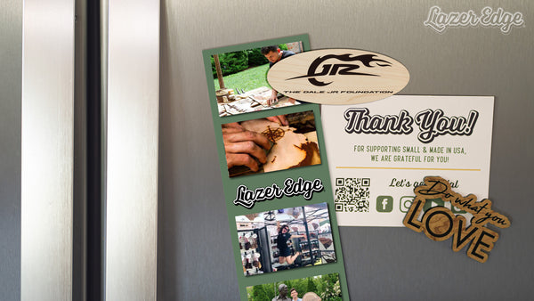 Dale Jr Foundation Wooden Magnet | Crafted from Cherry and Maple Wood | Made in USA | Officially Licensed by JR Motorsport