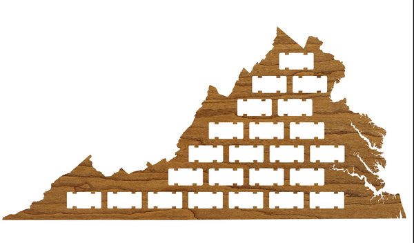State Map Wall Hanging Wine Cork VA