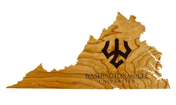 Washington and Lee Custom Medium Unfinished Cherry Wall Hanging