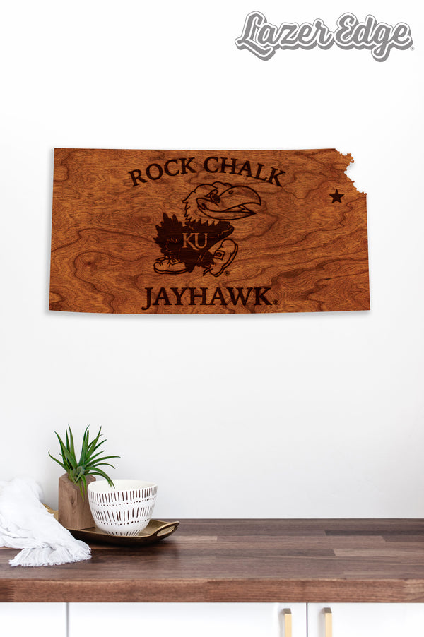 Kansas University Wall Hanging Rock Chalk Jayhawk