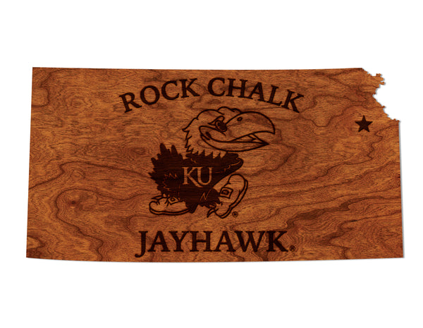 Kansas University Wall Hanging Rock Chalk Jayhawk