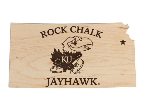Kansas University Wall Hanging Rock Chalk Jayhawk