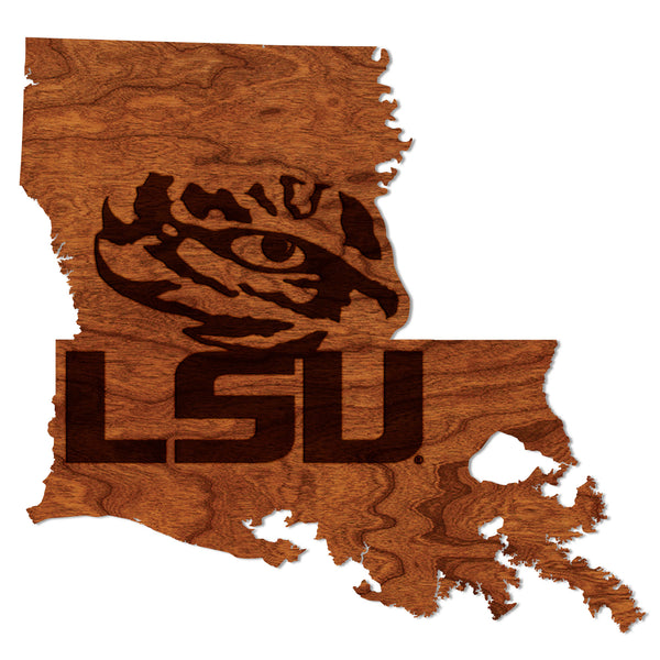 LSU Wall Hanging Tiger Eye on State