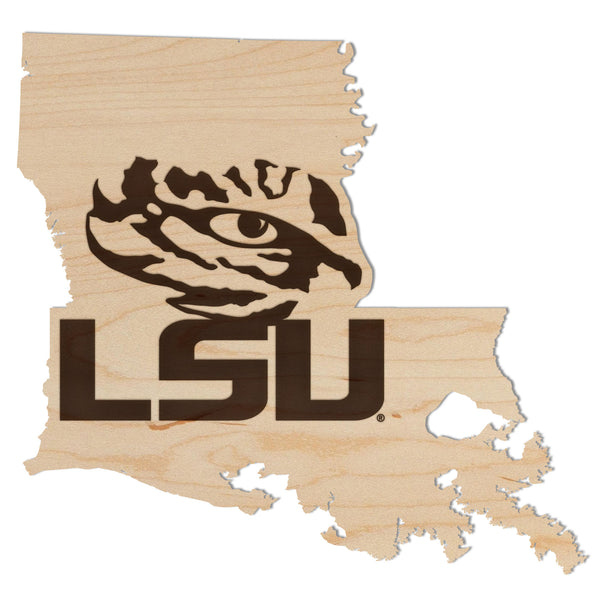 LSU Wall Hanging Tiger Eye on State