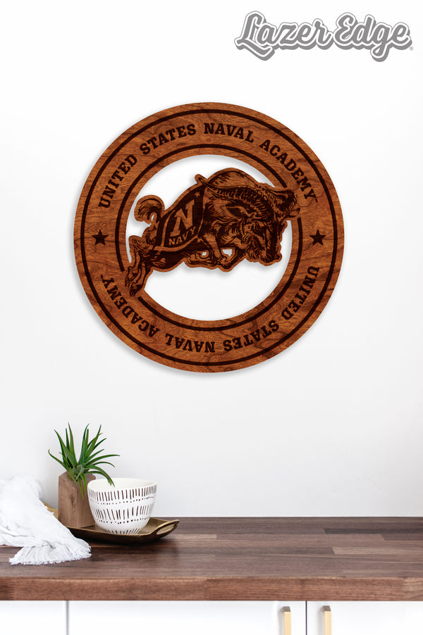 US Naval Academy Wall Hanging Charging Ram Circular Seal