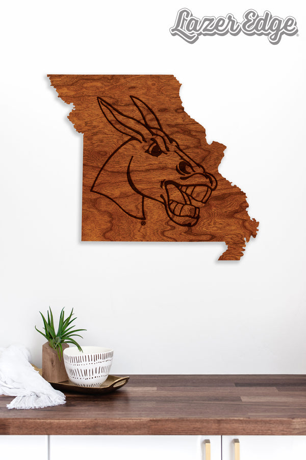 Central Missouri, University of Wall Hanging Mule Head on State