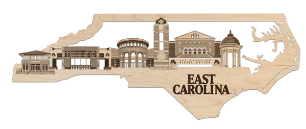 East Carolina University Wall Hanging East Carolina University Skyline