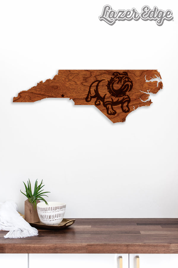 Gardner Webb Wall Hanging Gardner Webb Bulldog State Outline