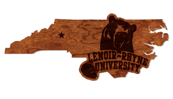 Lenoir Rhyne Wall Hanging Bear on State