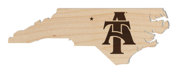 NC A&T Wall Hanging AT on Outline